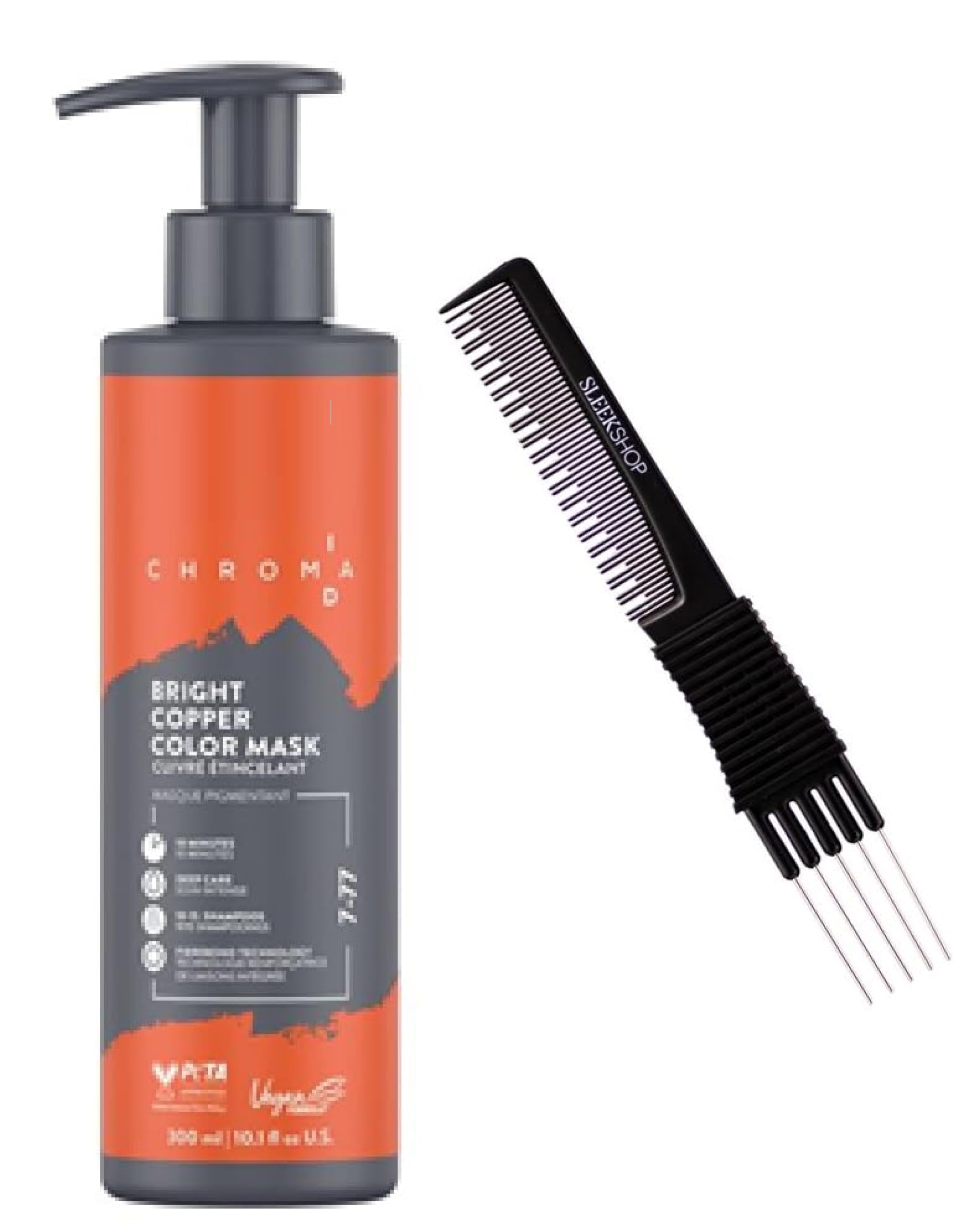 Amazon.com : Sleekshop Comb + CHROMA.ID (7-77 Bright Copper